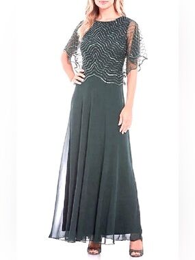 green emerald velvet dress Amazon.com: J Kara Women's Short Sleeve Beaded Top Long Dress, Silver, 4 :  Clothing, Shoes & Jewelry main image 0